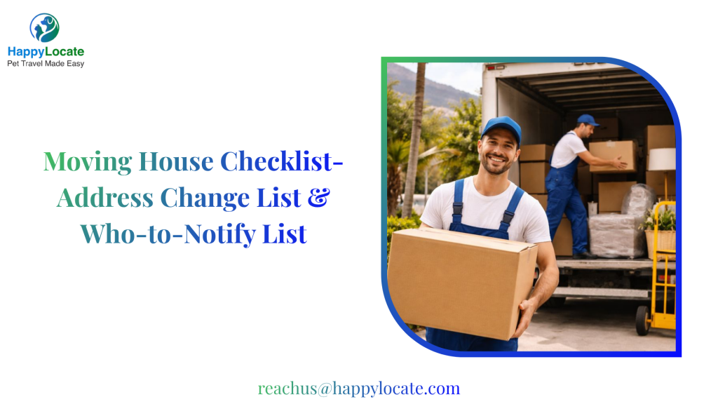 Moving House Checklist- Address Change List & Who-to-Notify List