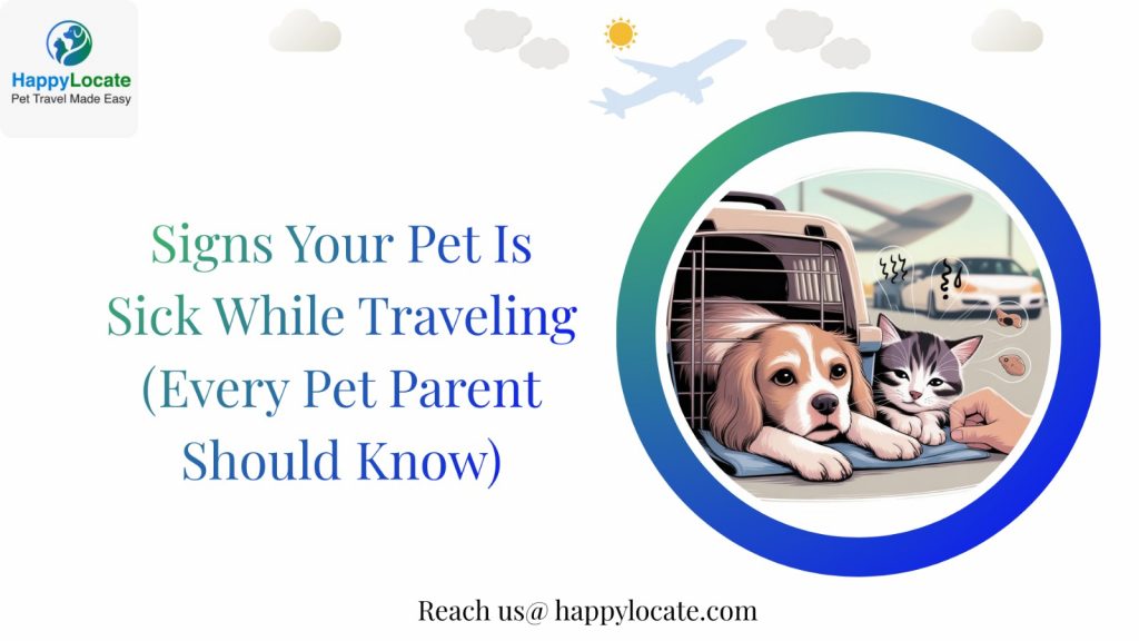 Pet is Sick While Traveling (Pet Travel Guide)
